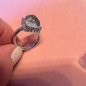 Juicy Couture Silver with Clear Stone Sparkly Ring size 7